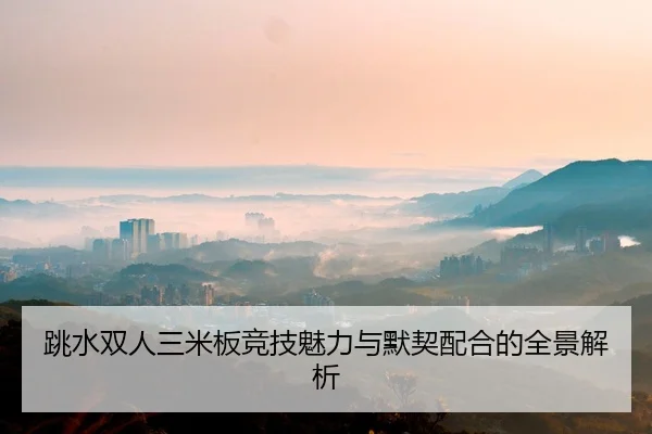跳水双人三米板竞技魅力与默契配合的全景解析